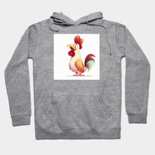 Cute Rooster Drawing Hoodie